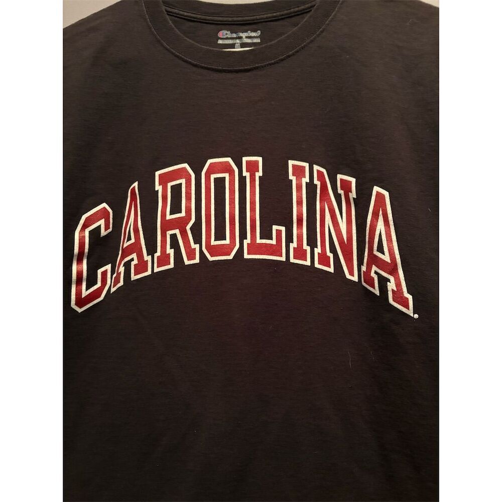 *3/$15 Champion Men's Medium Black Graphic Print T-Shirt Carolina Logo - Picture 2 of 7